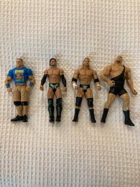 WWE Mattel Action Figure Lot of 4 John Cena Triple H Big Show Austin Aries